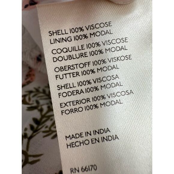 Anthropologie Boho Floral Maxi Dress Small Peasant Sleeves Tiered Viscose - Picture 9 of 9